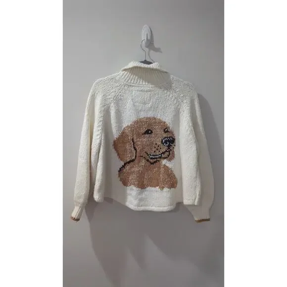 NWOT Pilcro Anthropologie The Jesse Dog Icon Golden Retriever Cardigan Sweater - Picture 8 of 8